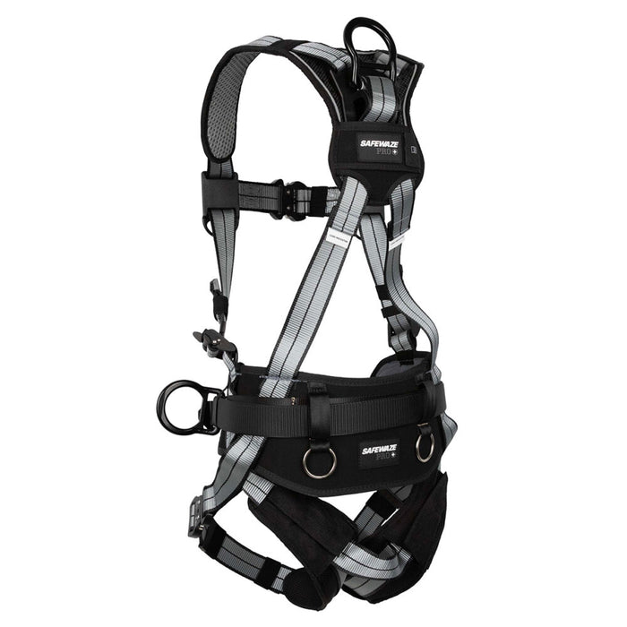 Pro+ Slate Construction Harness w/ Dorsal SRL Link, Aluminum D-rings, QC Buckles/Torso Adjusters