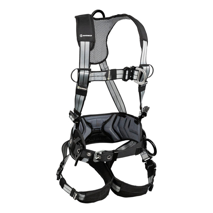 PRO+ Slate Construction Harness w/Dorsal SRL Link, Aluminum D-rings, Quick-Connect Buckles & Torso Adjusters