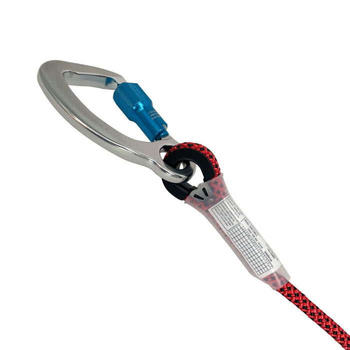 6.5′ Rope Positioning Assembly: Rope Adjuster, Aluminum Carabiners