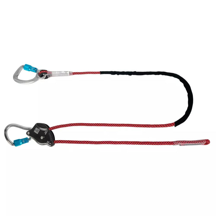 6.5′ Rope Positioning Assembly: Rope Adjuster, Aluminum Carabiners