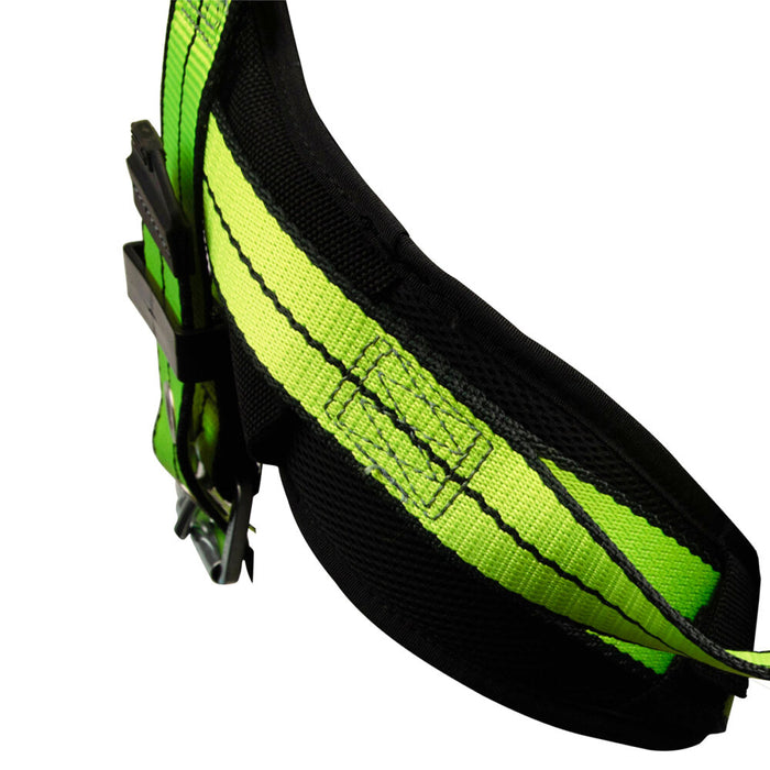 PRO+ No-Tangle Single D-Ring Harness w/Quick Connect Chest, Grommet Leg Straps, Trama Relief