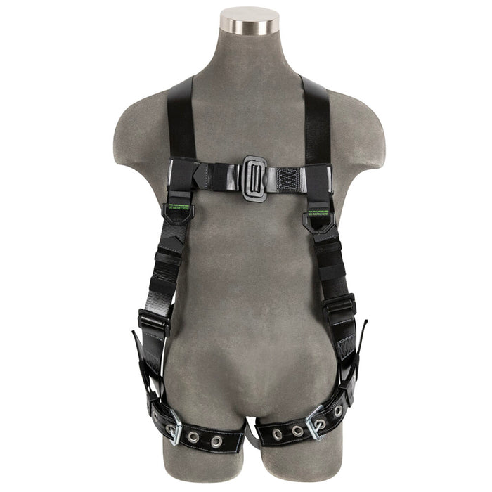 PRO-Shield Full Body Harness: Dorsal D-Ring, Dielectric Offset Mating Buckle Chest, Tongue Buckle Leg
