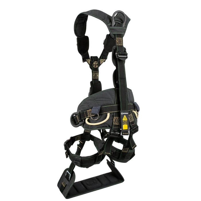 Arc Flash Wind & Tower Harness, 5 D-Rings, Removable Seat, Quick-Connect Legs