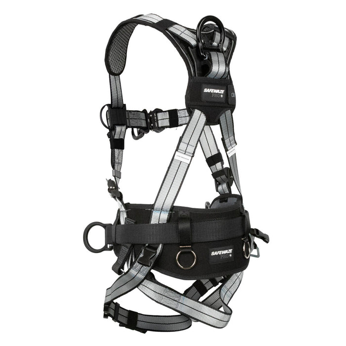 PRO+ Slate Tower Construction Harness: w/Alum. 3D, Alum. Quick-Connect Chest, Tongue Buckle Legs, Tower Seat