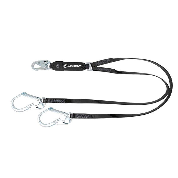 PRO Shield 6' Energy Absorbing Lanyard, Dual Leg, Hook Options