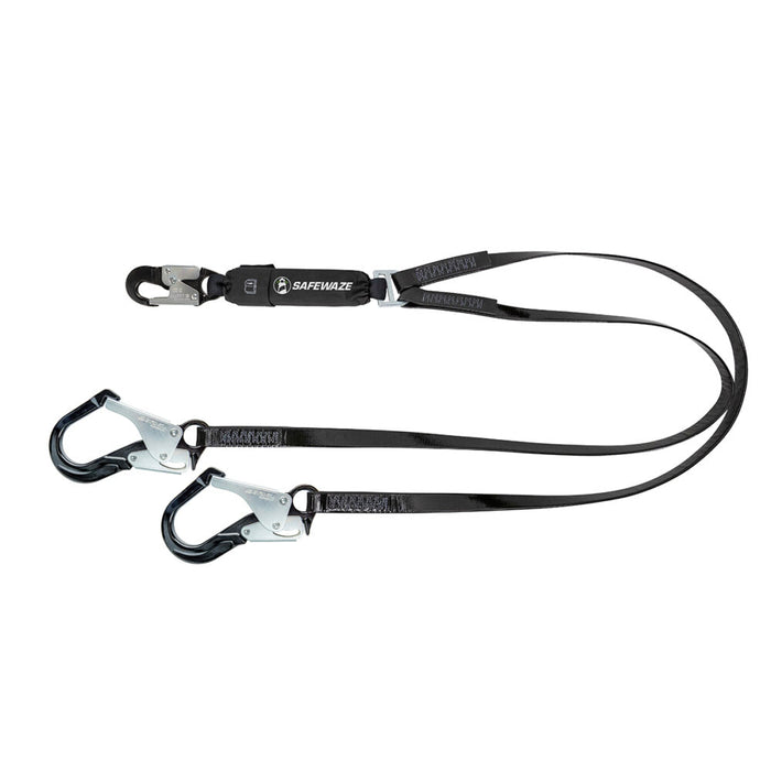 PRO Shield 6' Energy Absorbing Lanyard, Dual Leg, Hook Options