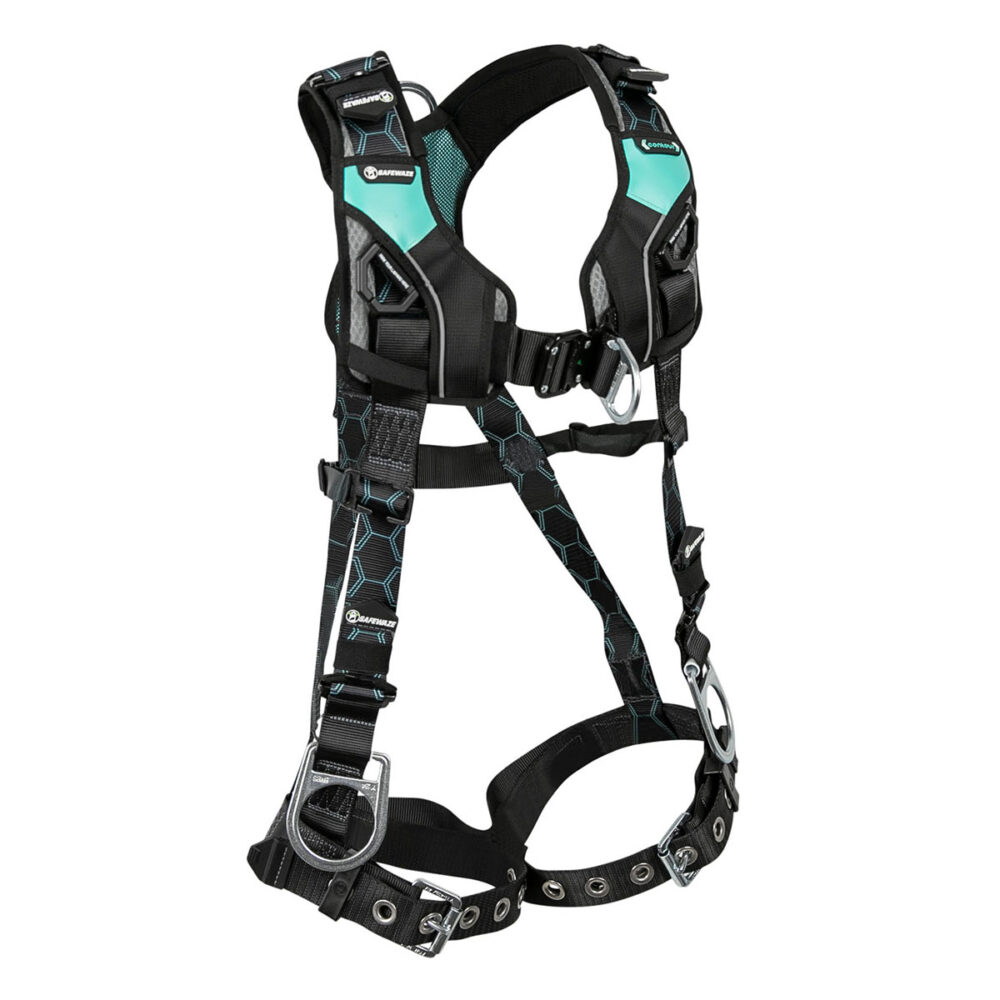 Contour Full Body Harness, Fixed Dorsal D-ring, Front D-ring, Side Pos ...