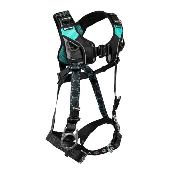 Contour Full Body Harness, Fixed Dorsal D-ring, Side Positioning D-rings, Quick-Connect Chest, Tongue Buckle Leg