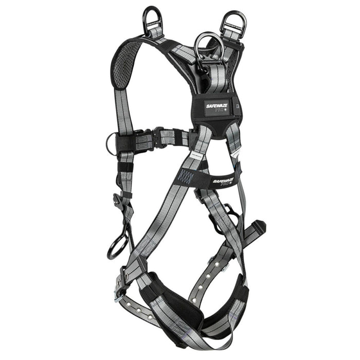 PRO+ Slate Full Body Retrieval Harness, Aluminum Dorsal D-ring w/Integrated SRL Channel, Aluminum Shoulder Retrieval D-Rings