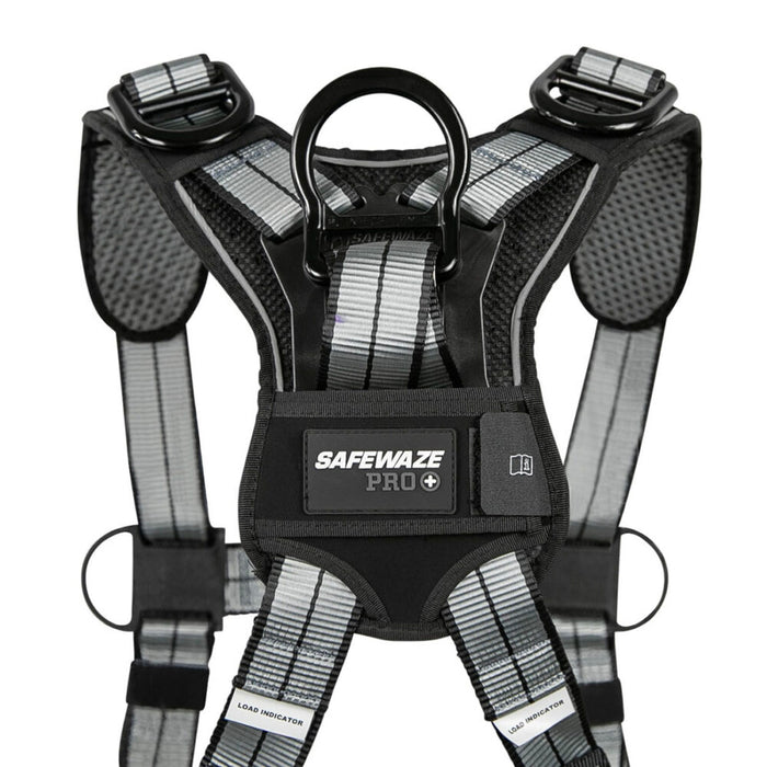 PRO+ Slate Full Body Retrieval Harness, Aluminum Dorsal D-ring w/Integrated SRL Channel, Aluminum Shoulder Retrieval D-Rings