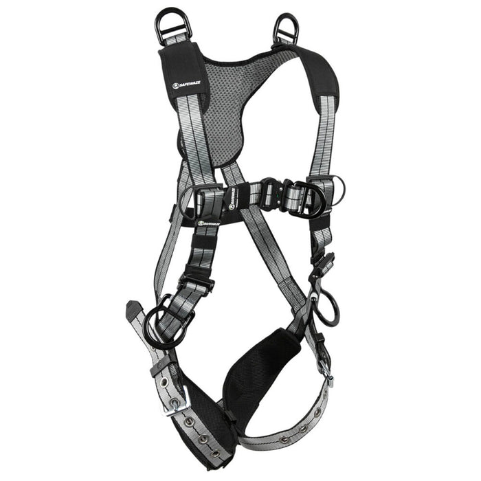 PRO+ Slate Full Body Retrieval Harness, Aluminum Dorsal D-ring w/Integrated SRL Channel, Aluminum Shoulder Retrieval D-Rings