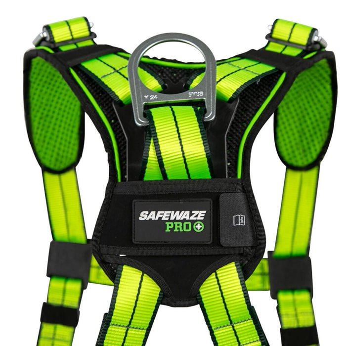 PRO+ Full Body Retrieval Harness, Dorsal D-ring w/Integrated SRL Channel, Shoulder Retrieval D-Rings, Front D-Ring