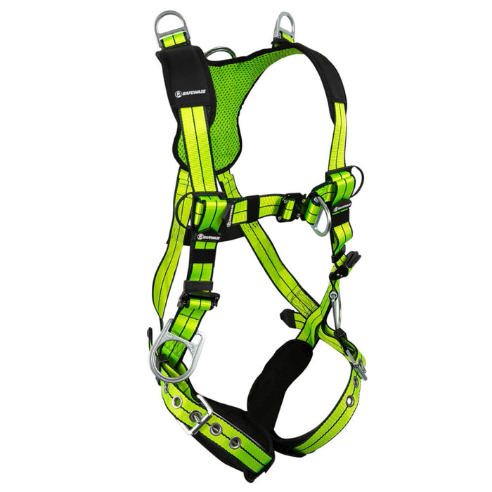 PRO+ Full Body Retrieval Harness, Dorsal D-ring w/Integrated SRL Channel, Shoulder Retrieval D-Rings, Front D-Ring