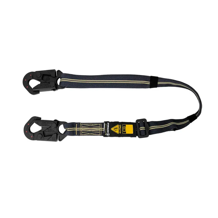 Arc Flash 4′-6′ Adjustable Web Restraint Lanyard, Aramid, Dielectric Snap Hooks