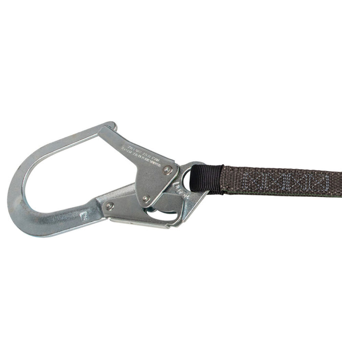 PRO 6′ Stretch Energy Absorbing Lanyard: 12′ FF Dual Leg, Alu Rebar Hooks