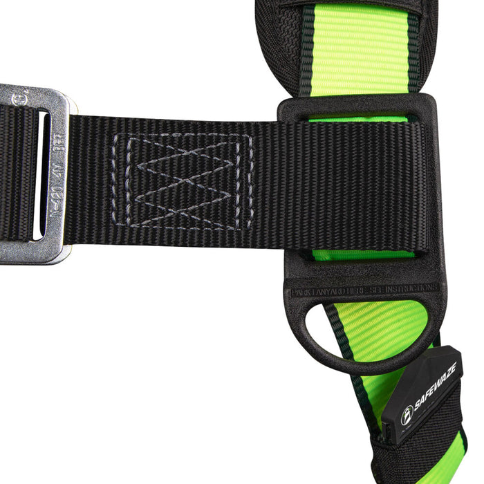 PRO Construction Harness w/ Free Floating Back Pad, Grommet Leg Straps & Side Positioning D-Rings