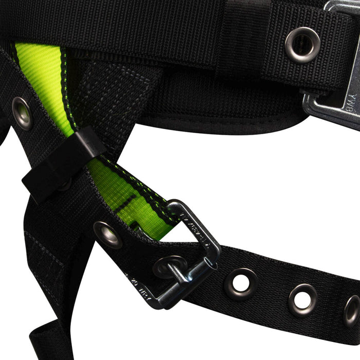PRO Construction Harness: Dorsal D-ring, Side Positioning D-rings, Quick Connect Chest, Tongue Buckle Legs