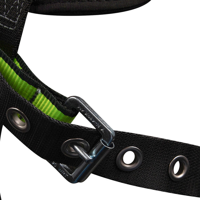 PRO Construction Harness with Fixed Back Pad, Grommet Leg Straps & Side Positiong D-Rings & Dorsal Link