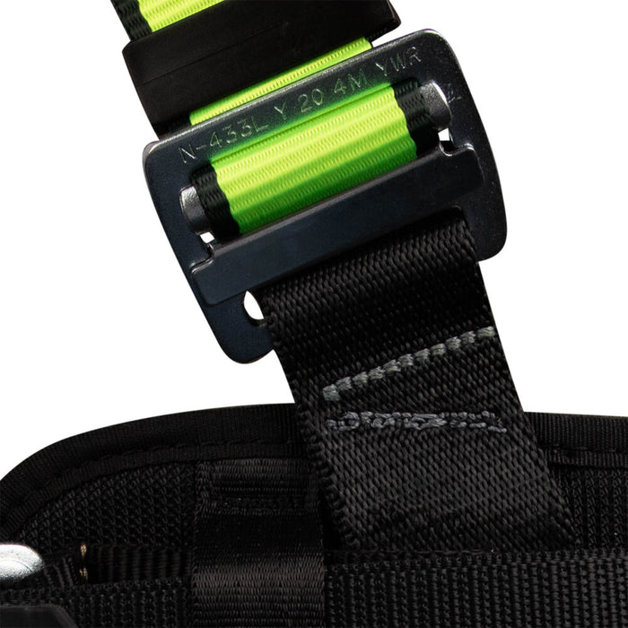 PRO Construction Harness with Fixed Back Pad, Grommet Leg Straps & Side Positiong D-Rings & Dorsal Link
