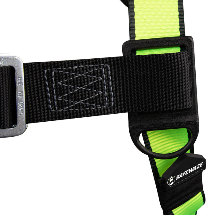 PRO Construction Harness with Fixed Back Pad, Grommet Leg Straps & Side Positiong D-Rings & Dorsal Link