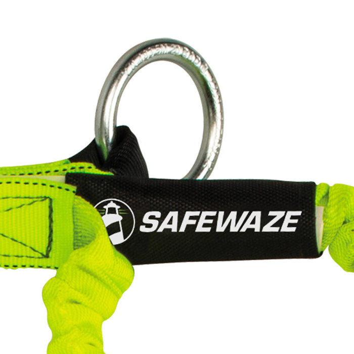 PRO 6' Stretch Internal Energy Absorbing Lanyard: Dual Leg, O-ring, Rebar Hooks