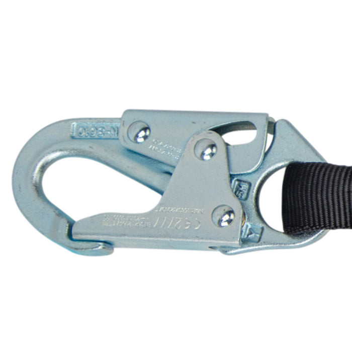 18″ D-Ring Extender: Snap Hook, 2 D-Rings