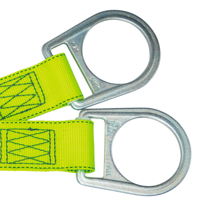 18″ D-Ring Extender: Snap Hook, 2 D-Rings