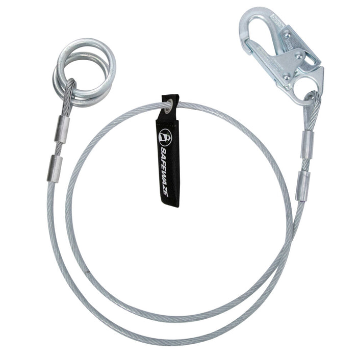 Cable Sling Anchor with 2 Steel O-Rings for Anchor & Connection Points & Snap Hook