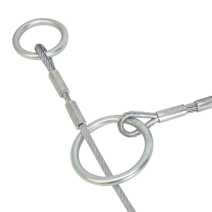 6' Coated Cable Cross-Arm Strap with Pass Through O-Rings