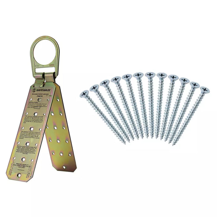 Reusable Roof Anchor with 12pc Sheet Metal Screws