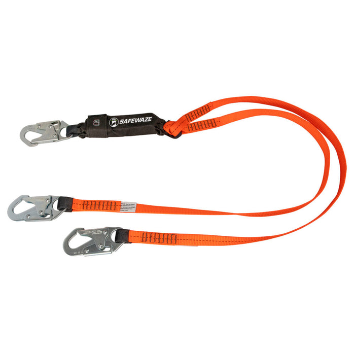 VLINE 6’ Dual-Leg Energy Absorbing Lanyard w/ Double-Locking Snap Hooks
