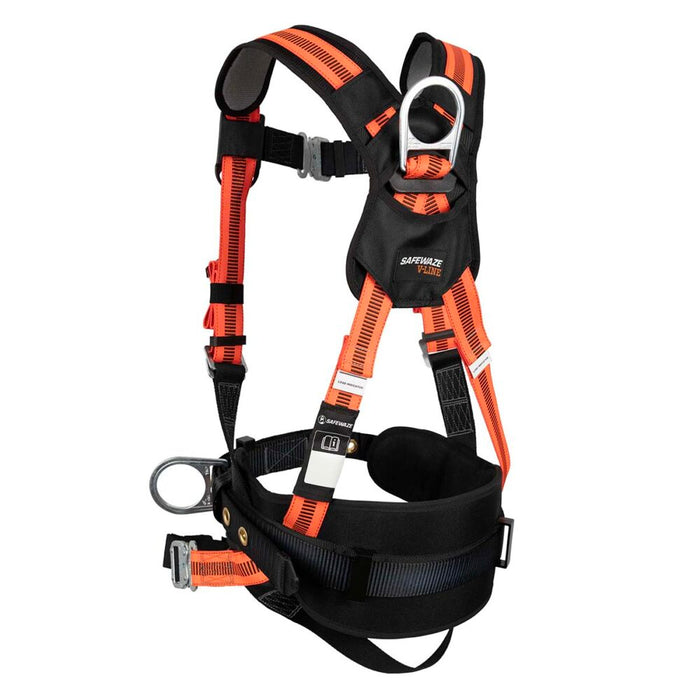 V-Line Construction Harness, Dorsal D-Ring, Side Positioning D-rings, Quick-Connect Chest/Legs
