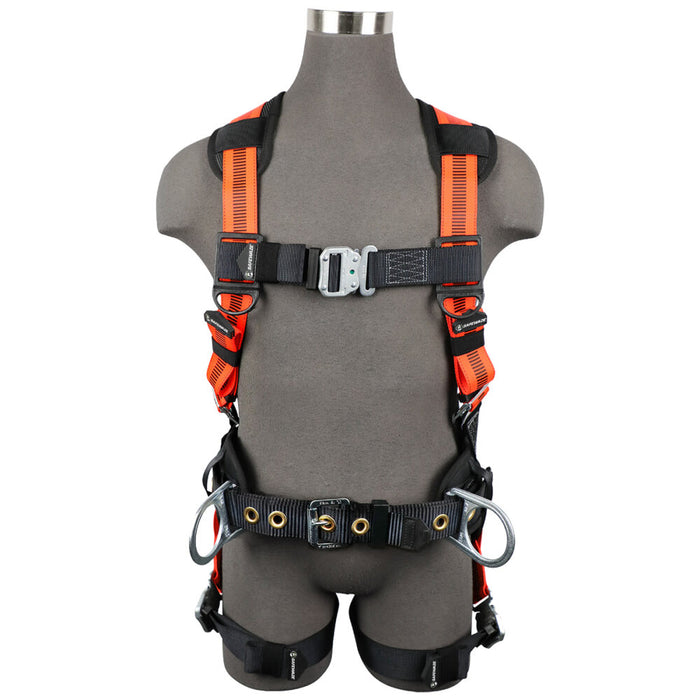V-Line Construction Harness, Dorsal D-Ring, Side Positioning D-rings, Quick-Connect Chest/Legs