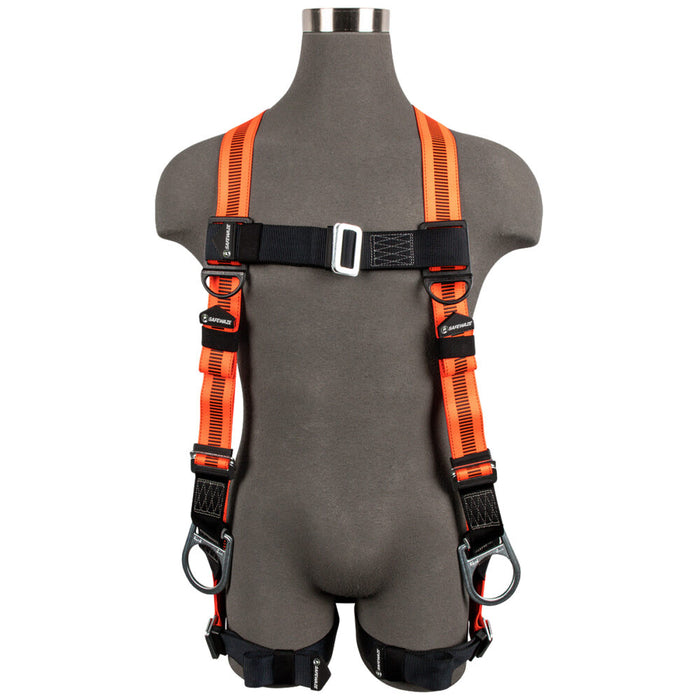 V-Select Construction Harness: Dorsal D-Ring, Side Positioning D-Rings, Mating Buckle Chest & Legs, Universal