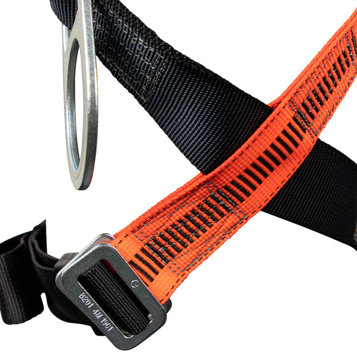 V-Select Construction Harness: Dorsal D-Ring, Side Positioning D-Rings, Mating Buckle Chest & Legs, Universal