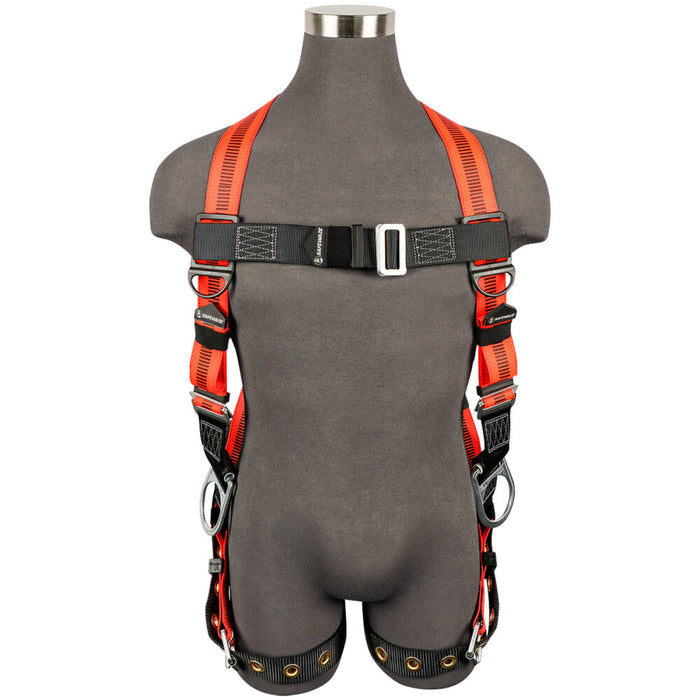 V-Line Full Body Harness, Dorsal D-Ring, Side Positioning D-Rings, Universal Sizing