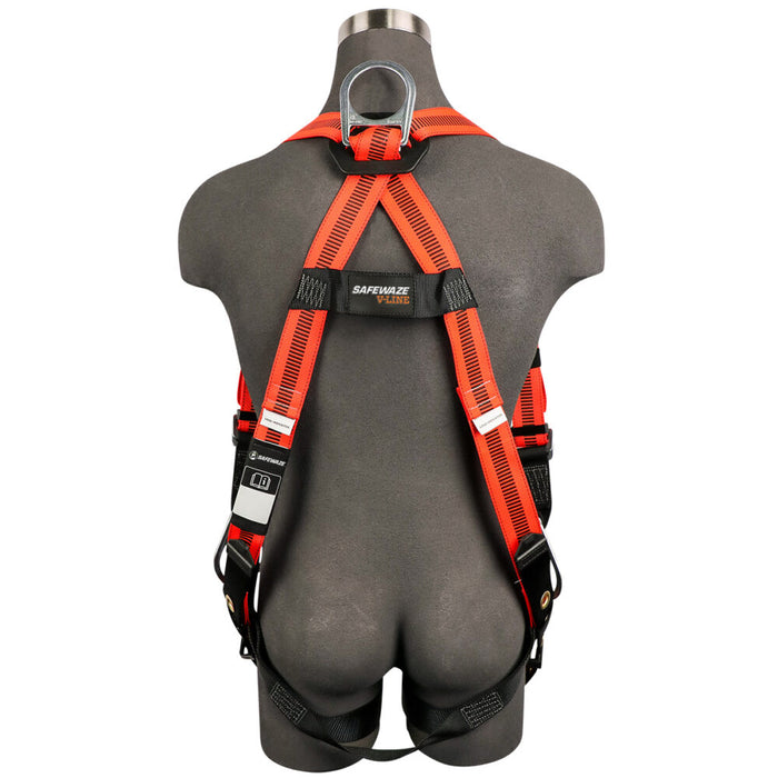 V-Line Full Body Harness, Dorsal D-Ring, Side Positioning D-Rings, Universal Sizing