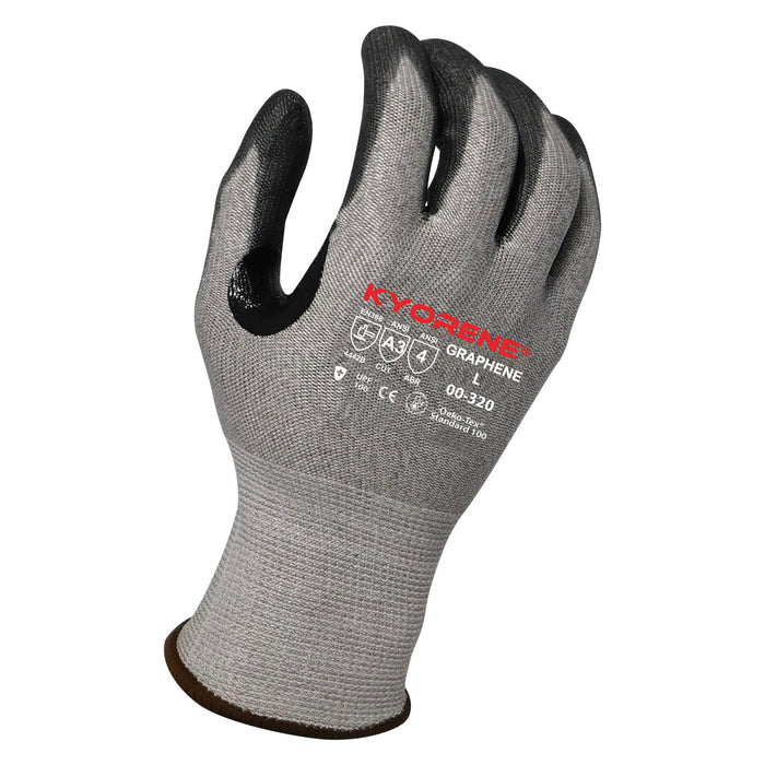 Kyorene® 13g Liner w/Black PU Palm Coating & Reinforced Thumb Crotch, ANSI Cut Level A3