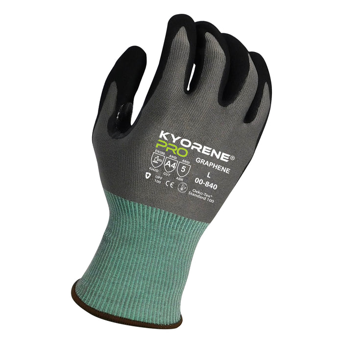 Kyorene® Pro 18g Graphene Liner, HCT® MicroFoam Nitrile Palm Coating, ANSI Cut Level A4