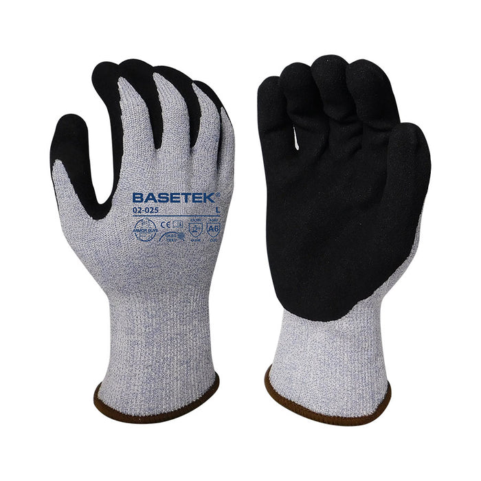 BASETEK® 13g Blue HDPE Liner w/ Micro Foam Nitrile Palm Coating, ANSI Cut Level A6
