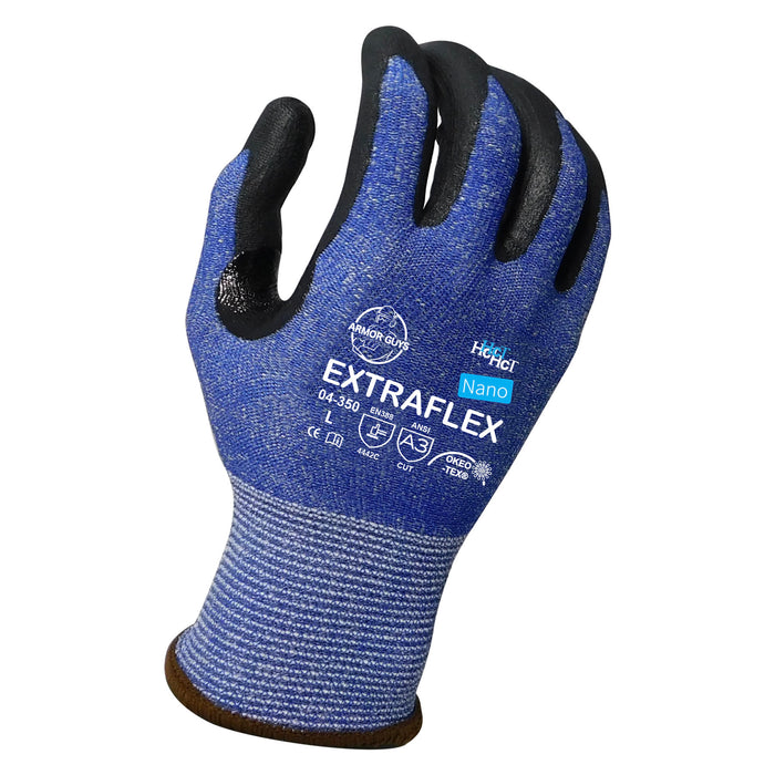 ExtraFlex® Engineered Liner, Nitrile Palm Coating & Nitrile Reinforced Thumb Crotch, ANSI Cut Level A3
