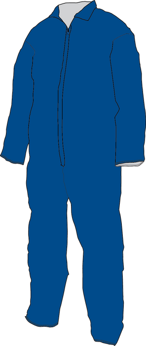 Polypropylene Coverall, Elastic Wrists & Ankles, Zipper Front