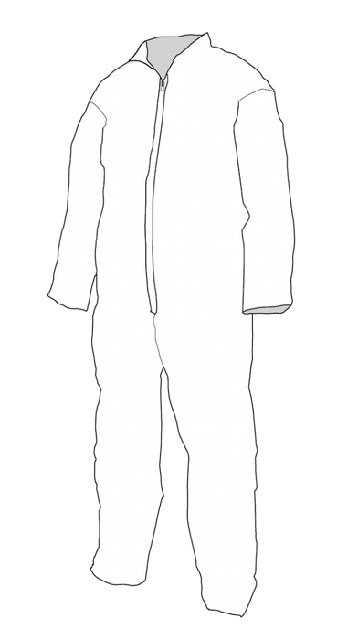 Tyvek® 400 -Coverall, Zipper Front, Elastic Wrists & Ankles-White