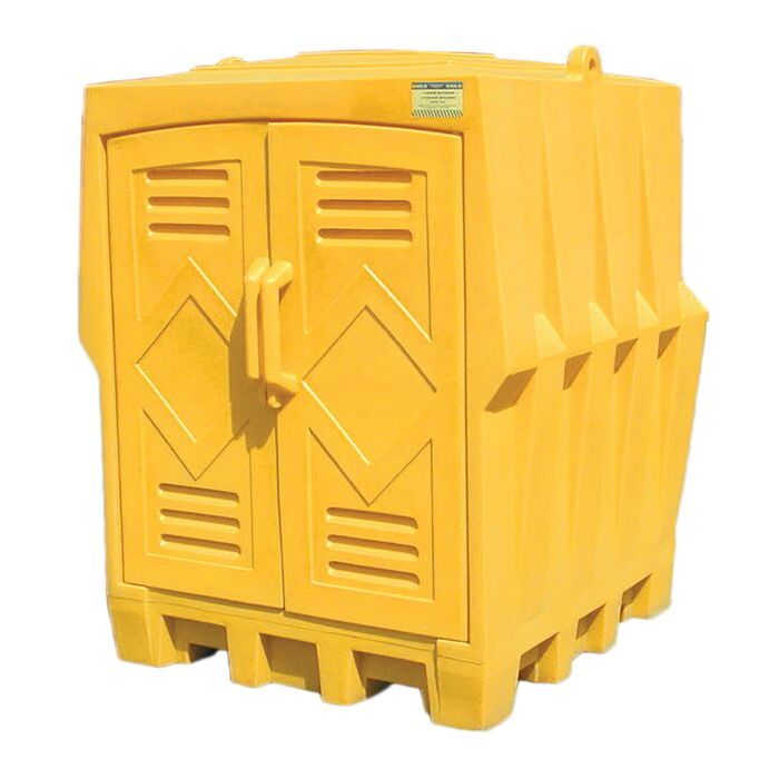 Poly Block Storage 4 Drum Poly Storage Building — Safety & Packaging Sales