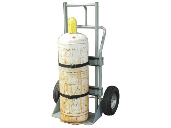 Single Cryogenic Cylinder Hand Truck 16" Pneumatic Wheels