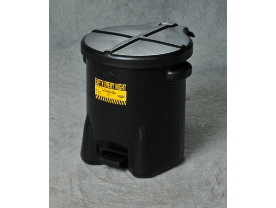Eagle Poly Oily Waste Can, 6-Gallon, Hands-Free Operation