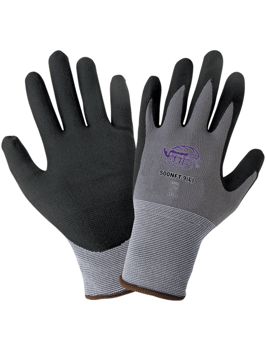 Tsunami Grip® - New Foam Technology Nitrile, 15 Gauge Gray Nylon Shell