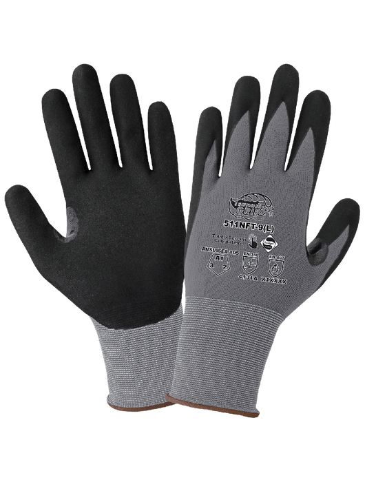 Tsunami Grip® - 15-Gauge Nylon/Spandex Shell, Nitrile, Touch Screen Compatible Fingertips