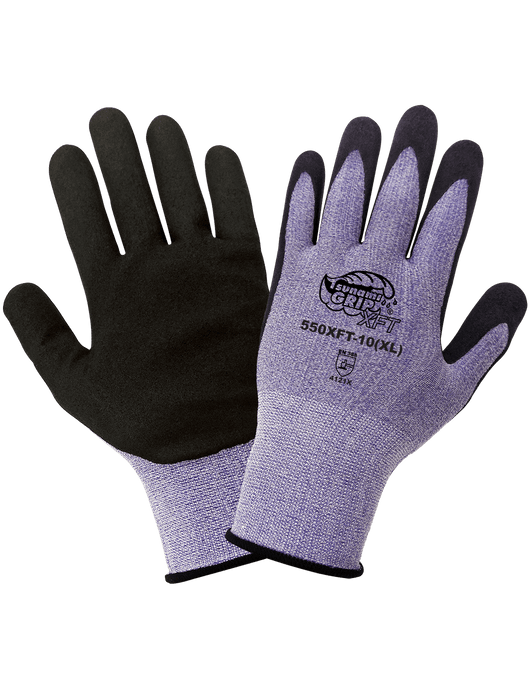 Tsunami Grip® - Palm Dipped, 13-Gauge Purple Polyester/Spandex Shell, Anti-static/electrostatic compliant for use in ESD protection areas