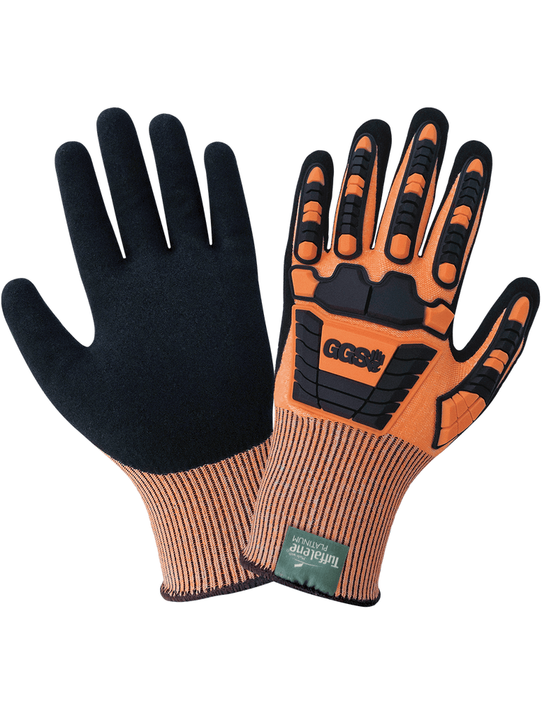 Hyper Tough HPPE ANSI A4 Anti Cut PU Coated Work Gloves, Full